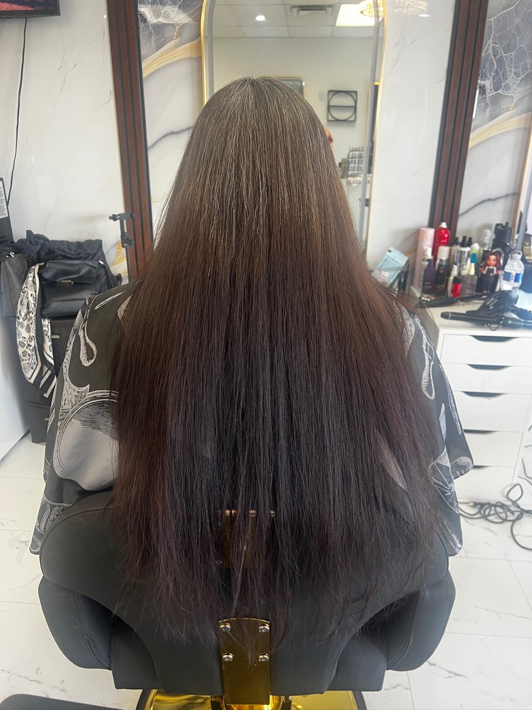 Before: dark natural brunette