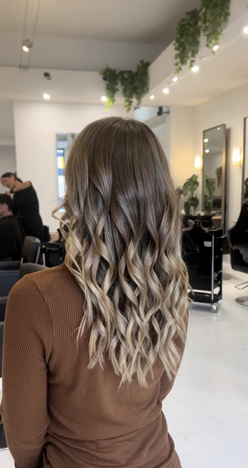 Bronde balayage with cool beachy waves