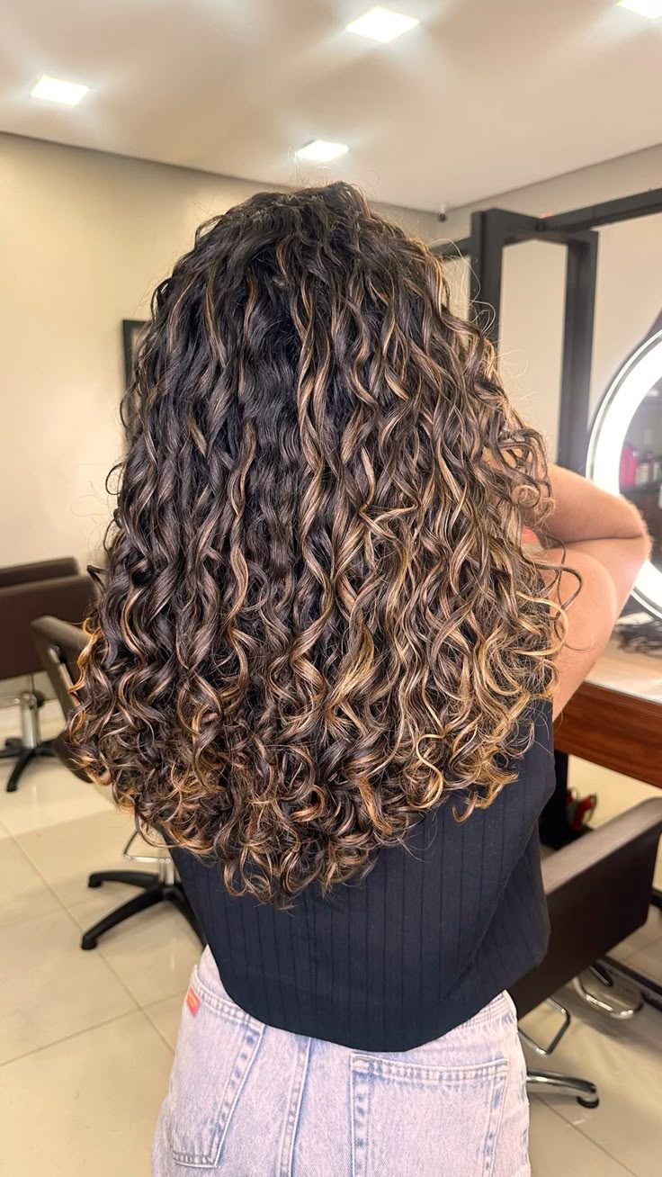 Honey balayage with a smooth glossy blowout